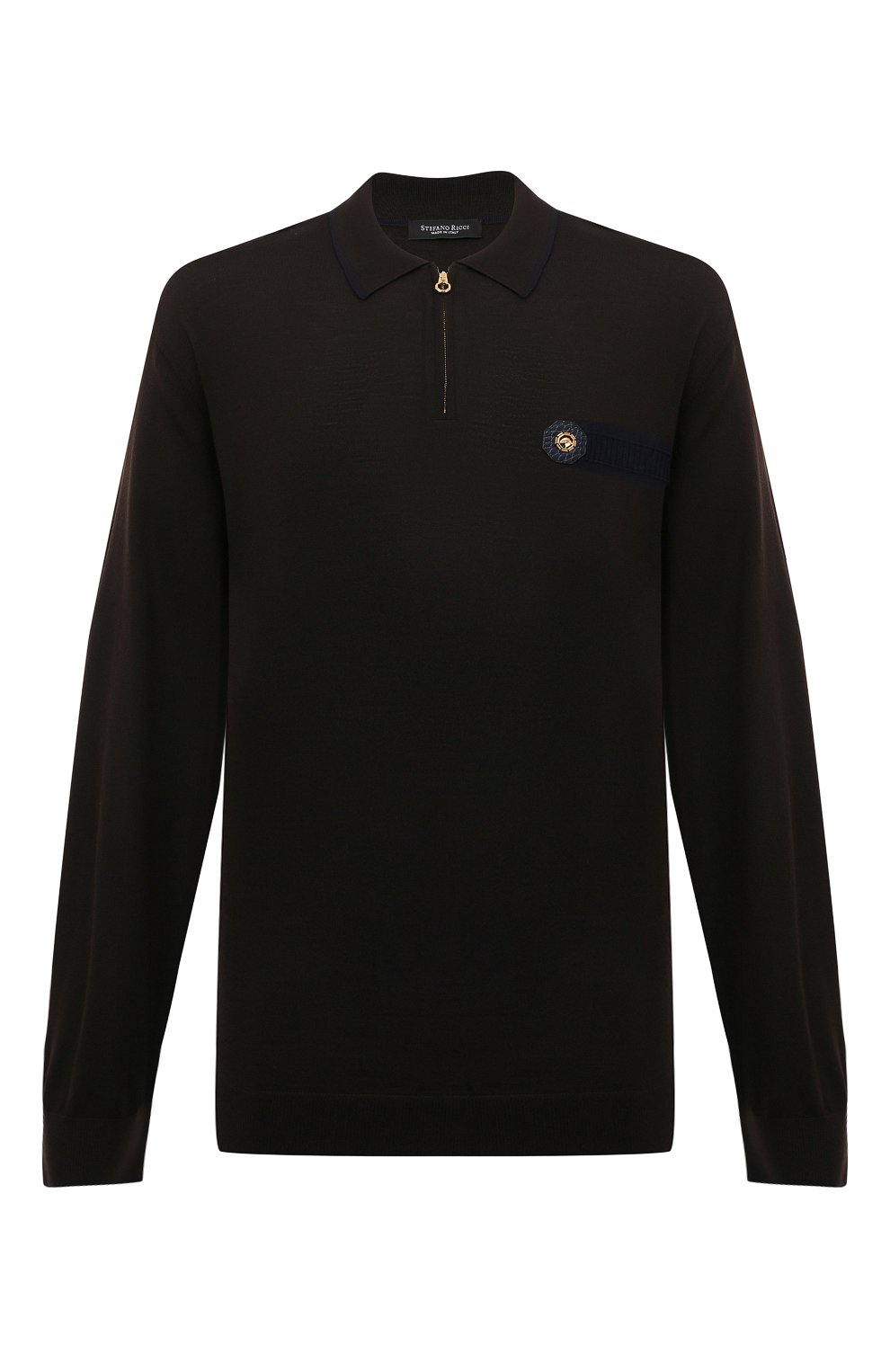 Поло с отделкой из кожи аллигатора STEFANO RICCI, арт. K606312AZ1/F22465, фото 1