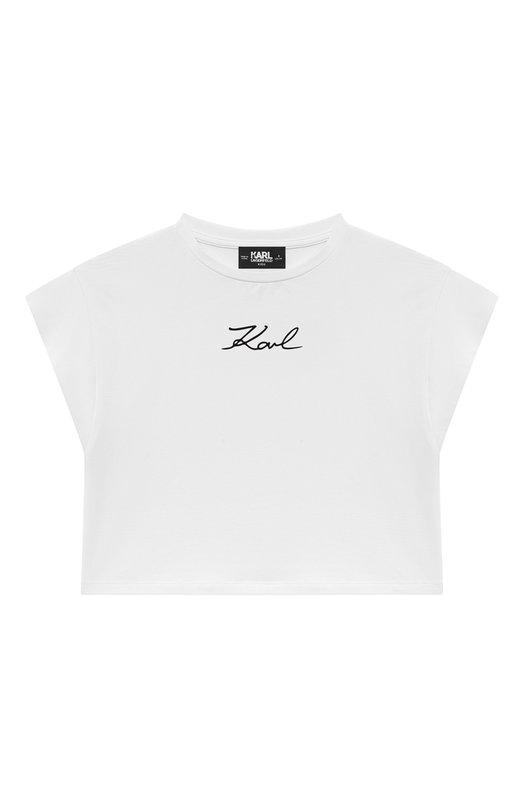 Хлопковая футболка Karl Lagerfeld Kids