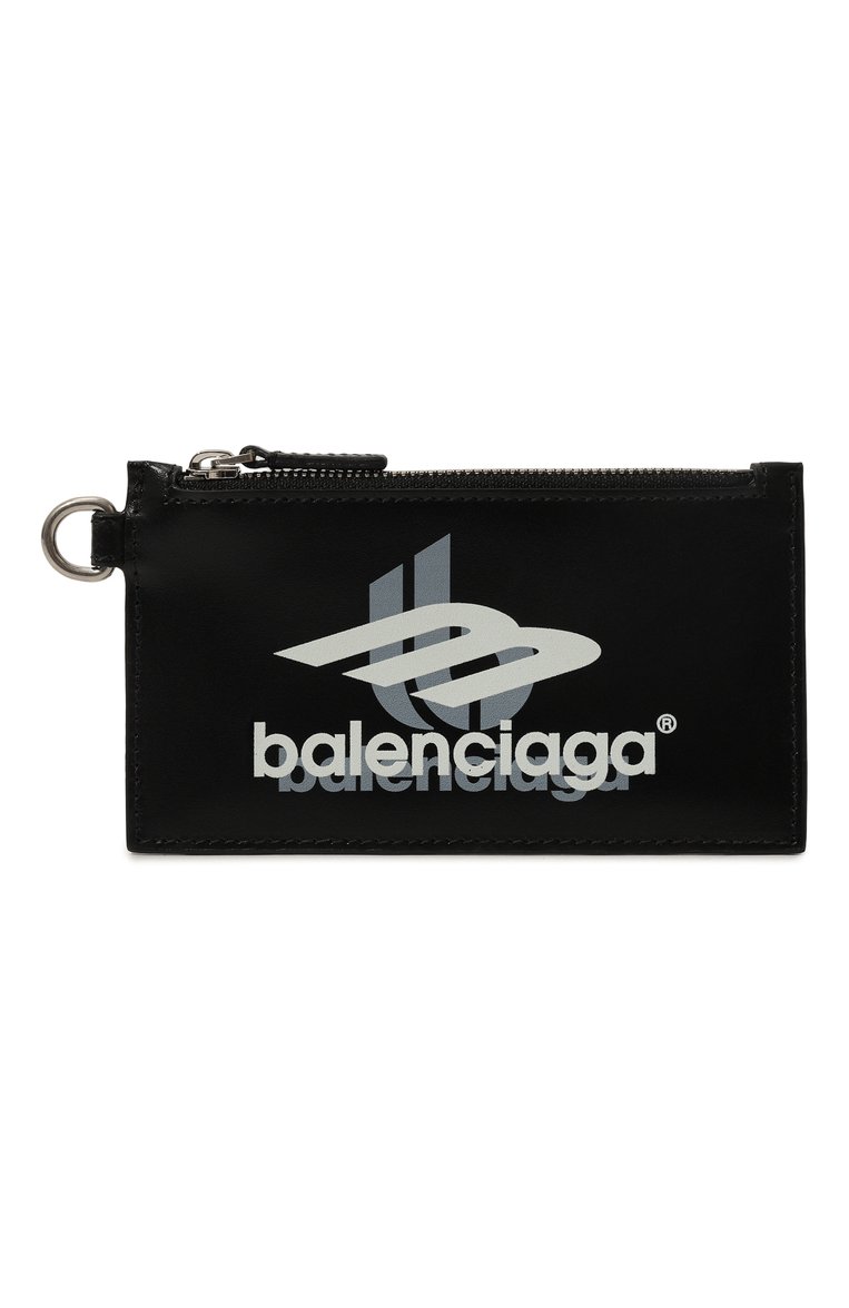 Мужской кожаный футляр для кредитных карт BALENCIAGA черного цвета, арт. 594548/2AAPK | Фото 1 (Материал: Натуральная кожа; Нос: Не проставлено)