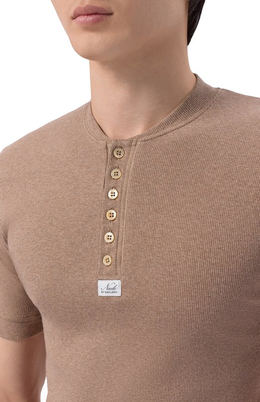 Хлопковая футболка Magliano MGSS26TT01876 Бежевый  MGSS26TT01876 Фото 5