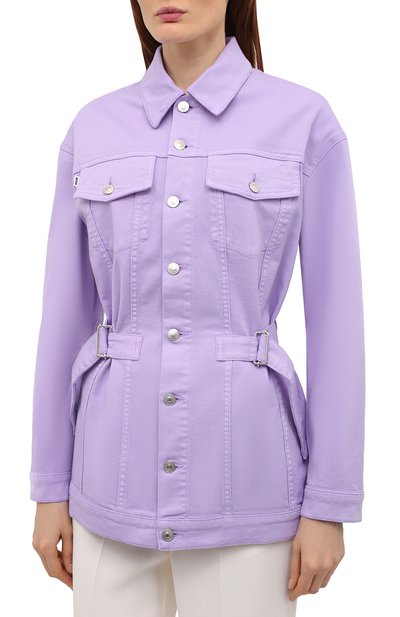 Джинсовая куртка MSGM сиреневого цвета по цене 42400 руб., арт. 3041MDH45T 217279, фото 3 Джинсовая куртка MSGM, арт. 3041MDH45T 217279, фото 3