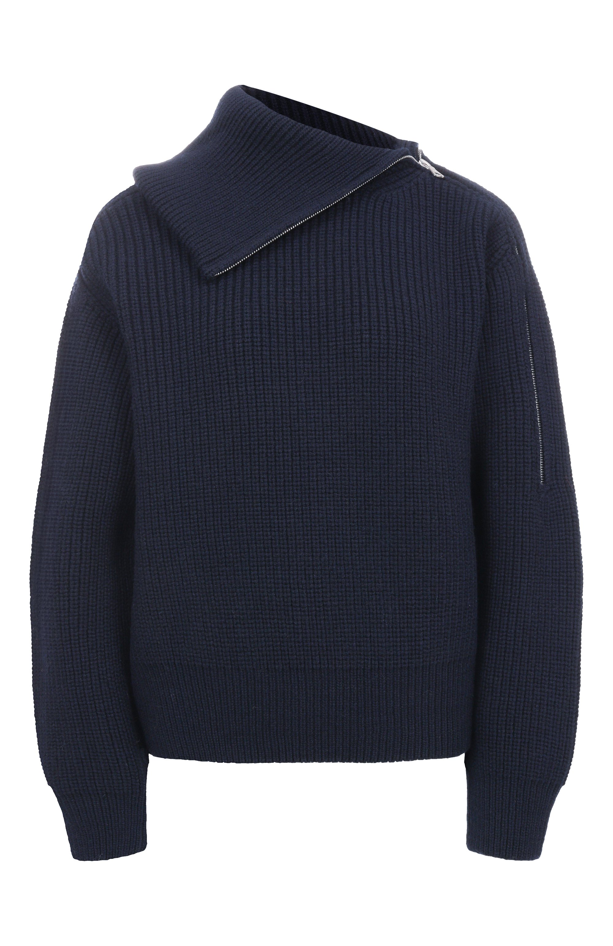 Шерстяной свитер DRIES VAN NOTEN темно-синего цвета по цене 99500 руб., арт. 011235-2707-900, фото 1 Шерстяной свитер DRIES VAN NOTEN, арт. 011235-2707-900, фото 1