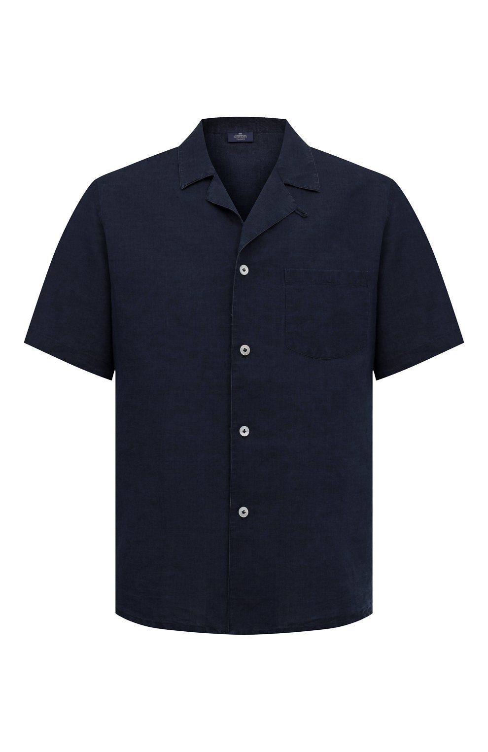 Рубашка изо льна и хлопка ALESSANDRO GHERARDI темно-синего цвета по цене 24750 руб., арт. B0WLING/10AU, фото 1 Рубашка изо льна и хлопка ALESSANDRO GHERARDI, арт. B0WLING/10AU, фото 1