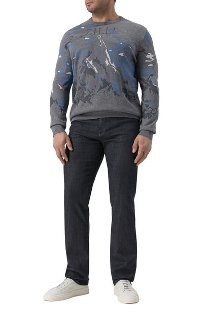 Джемпер из шерсти и шелка ZILLI темно-серого цвета по цене 160500 руб., арт. KRN001M0240VNMU00/68, фото 2 Джемпер из шерсти и шелка ZILLI, арт. KRN001M0240VNMU00/68, фото 2