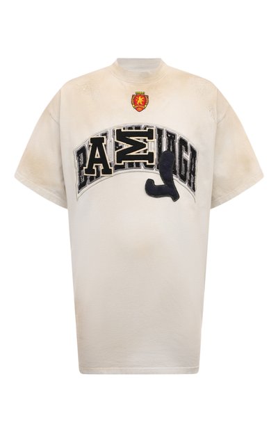 Мужская хлопковая футболка BALENCIAGA, арт. 739028/T0VN2