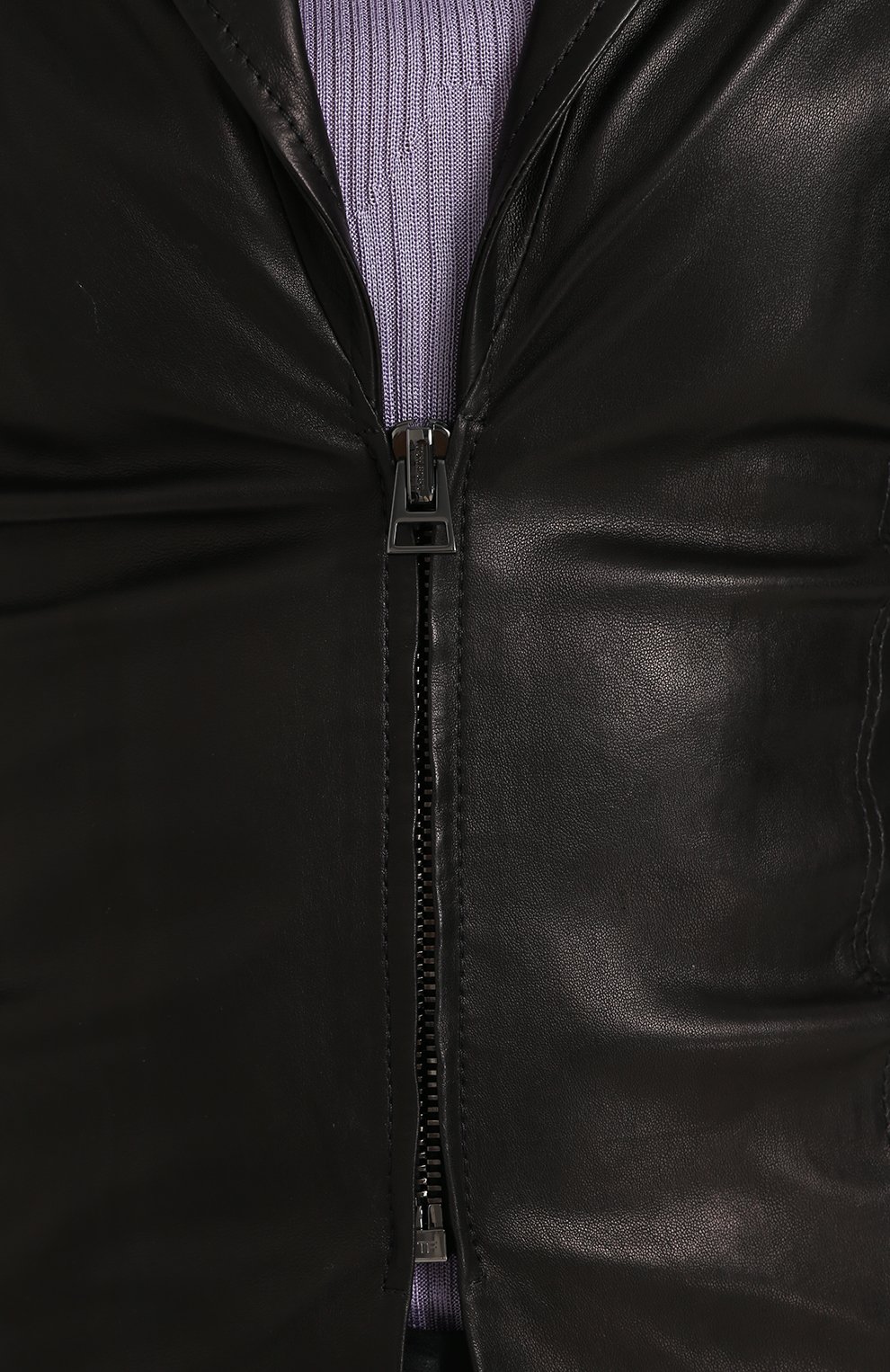Приталенная кожаная куртка с v-образным вырезом TOM FORD, арт. GIL354-LEX162, фото 5