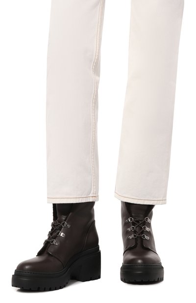 Кожаные ботинки poulonie 50 GIUSEPPE ZANOTTI DESIGN темно-коричневого цвета по цене 99500 руб., арт. I470001/004, фото 3 Кожаные ботинки poulonie 50 GIUSEPPE ZANOTTI DESIGN, арт. I470001/004, фото 3