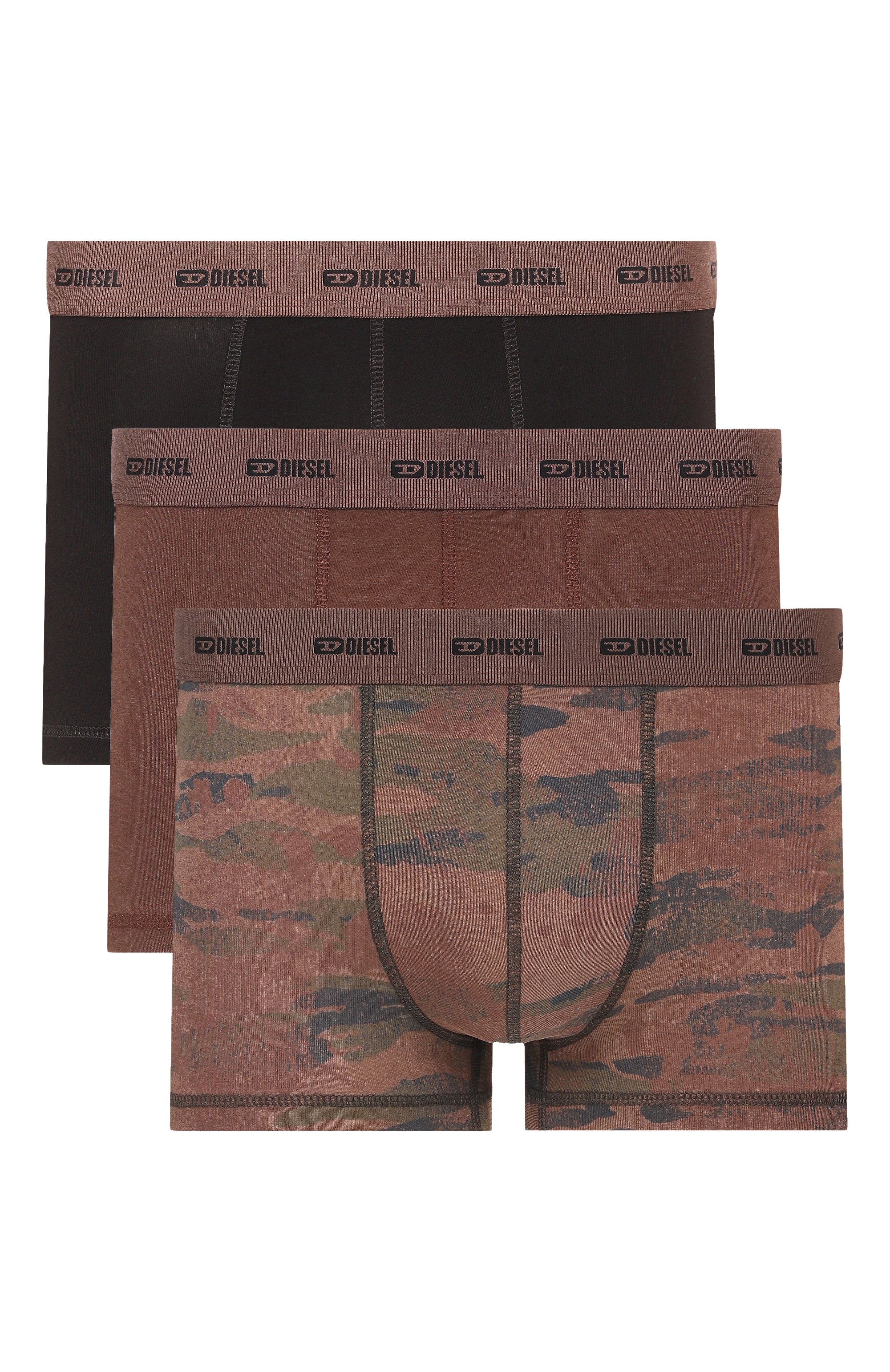Комплект из трех боксеров DIESEL коричневого цвета по цене 5595 руб., арт. A17832/0IKBL, фото 1 Комплект из трех боксеров DIESEL, арт. A17832/0IKBL, фото 1