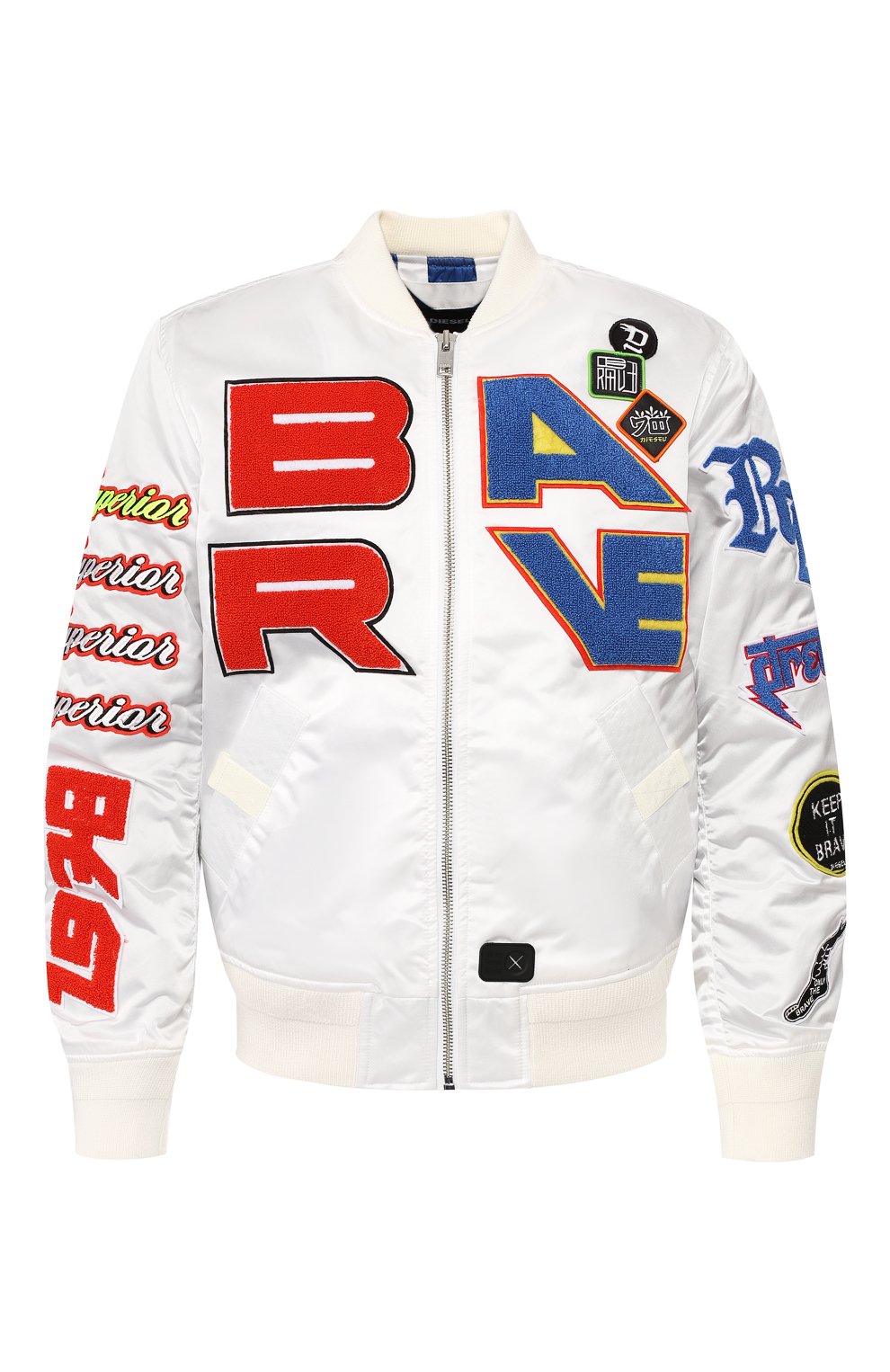 Бомбер DIESEL белого цвета по цене 37600 руб., арт. 00SMFN/0TAQF, фото 1 Бомбер DIESEL, арт. 00SMFN/0TAQF, фото 1