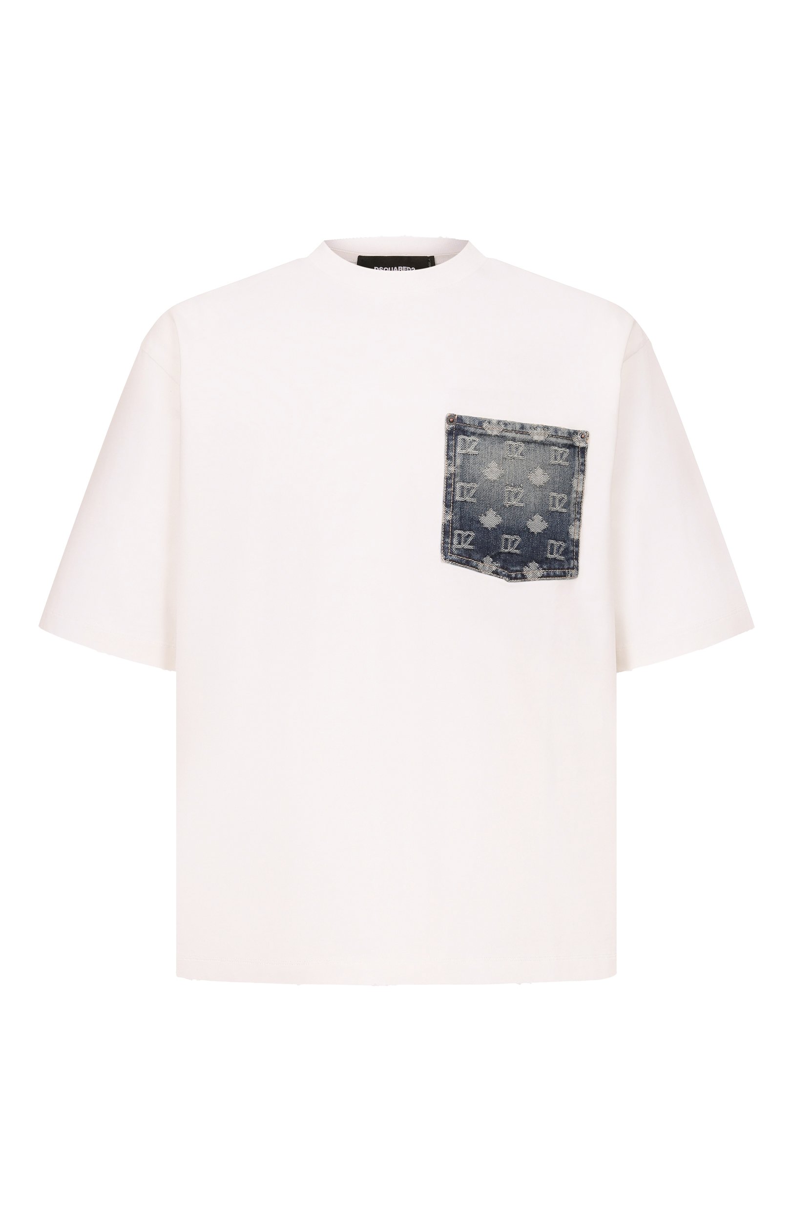 Хлопковая футболка DSQUARED2 белого цвета по цене 38700 руб., арт. S74GD1576/D20106, фото 1 Хлопковая футболка DSQUARED2, арт. S74GD1576/D20106, фото 1