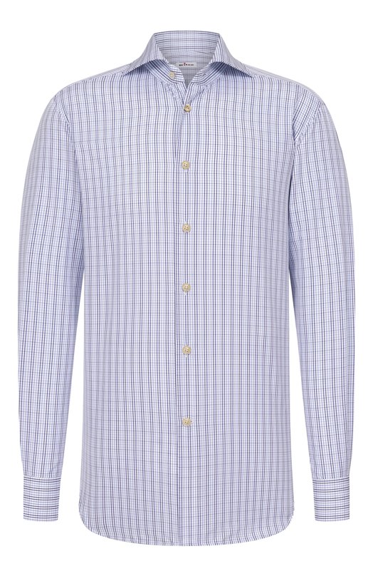 Хлопковая рубашка Kiton UCCH0948219 Синий UCCH0948219