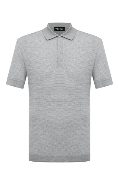 Мужская поло из хлопка и льна ZEGNA, арт. UD372A7/D727
