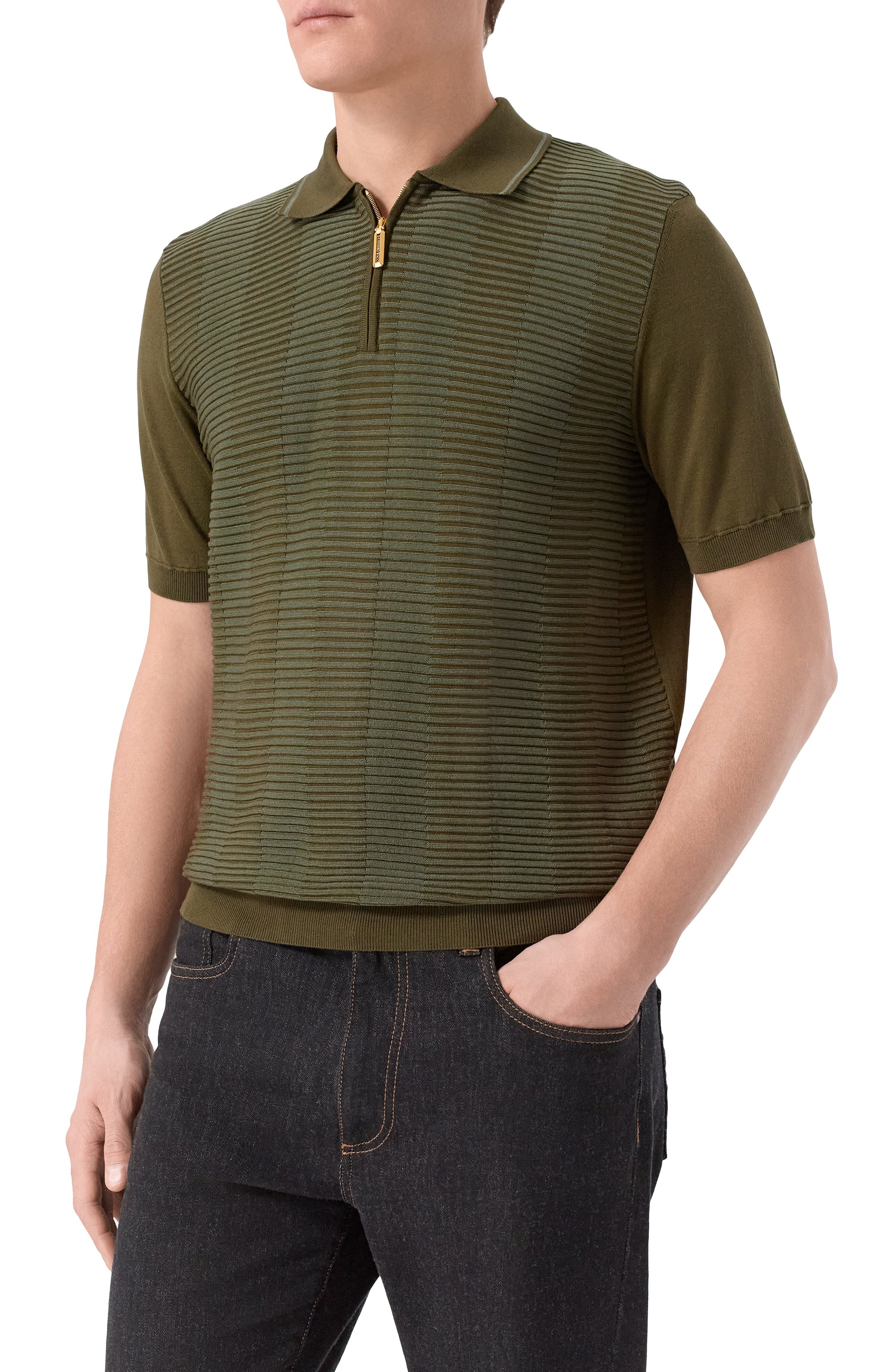 Поло из шелка и хлопка STEFANO RICCI, арт. K818104P31/F26170, фото 3