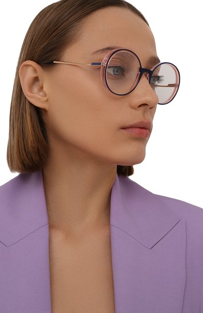 Оправа CAROLINE ABRAM синего цвета по цене 35350 руб., арт. IRIS 759, фото 2 Оправа CAROLINE ABRAM, арт. IRIS 759, фото 2