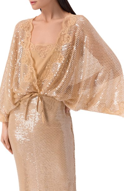 Платье с отделкой пайетками ELIE SAAB, арт. D1045NR26/TUL03, фото 4