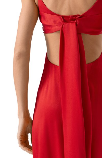 Атласное платье MAX MARA STUDIO красного цвета по цене 87550 руб., арт. DEDE, фото 5 Атласное платье MAX MARA STUDIO, арт. DEDE, фото 5