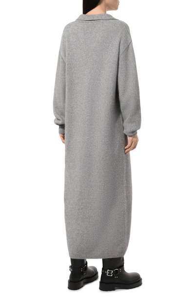 Платье из шерсти и вискозы LESYANEBO серого цвета по цене 54000 руб., арт. FW23/KNIT0011, фото 4 Платье из шерсти и вискозы LESYANEBO, арт. FW23/KNIT0011, фото 4