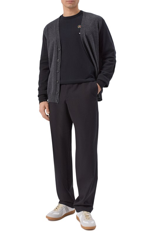 Брюки из хлопка и шерсти Dries Van Noten 020906/3302 Чёрный  020906/3302 Фото 2