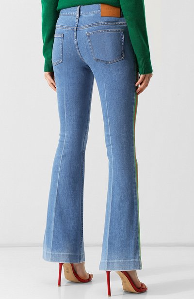 Расклешенные джинсы с потертостями и контрастными лампасами GUCCI, арт. 527432/XRB36, фото 4