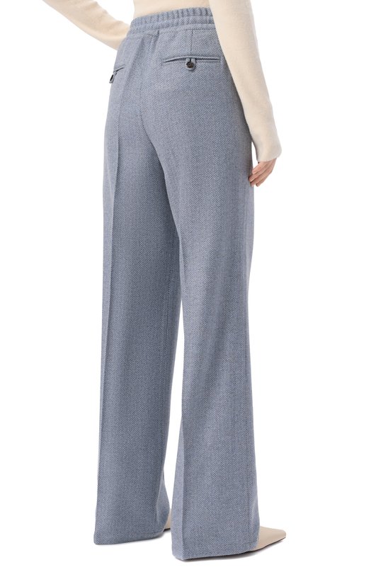 Шерстяные брюки Kiton D48122S0692002 Голубой  D48122S0692002 Фото 4