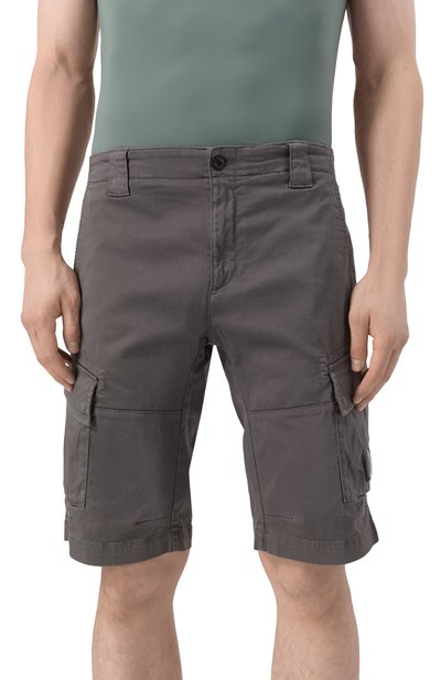 Хлопковые шорты C.P. COMPANY темно-серого цвета по цене 24950 руб., арт. 18CMBE116A005694G, фото 3 Хлопковые шорты C.P. COMPANY, арт. 18CMBE116A005694G, фото 3