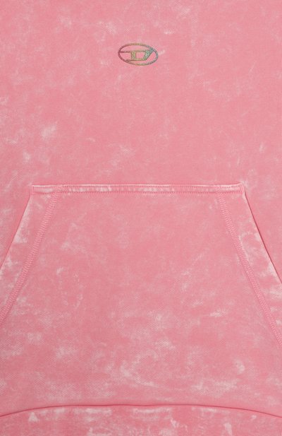 Хлопковое худи DIESEL розового цвета по цене 18150 руб., арт. J02608/KYA0F, фото 3 Хлопковое худи DIESEL, арт. J02608/KYA0F, фото 3