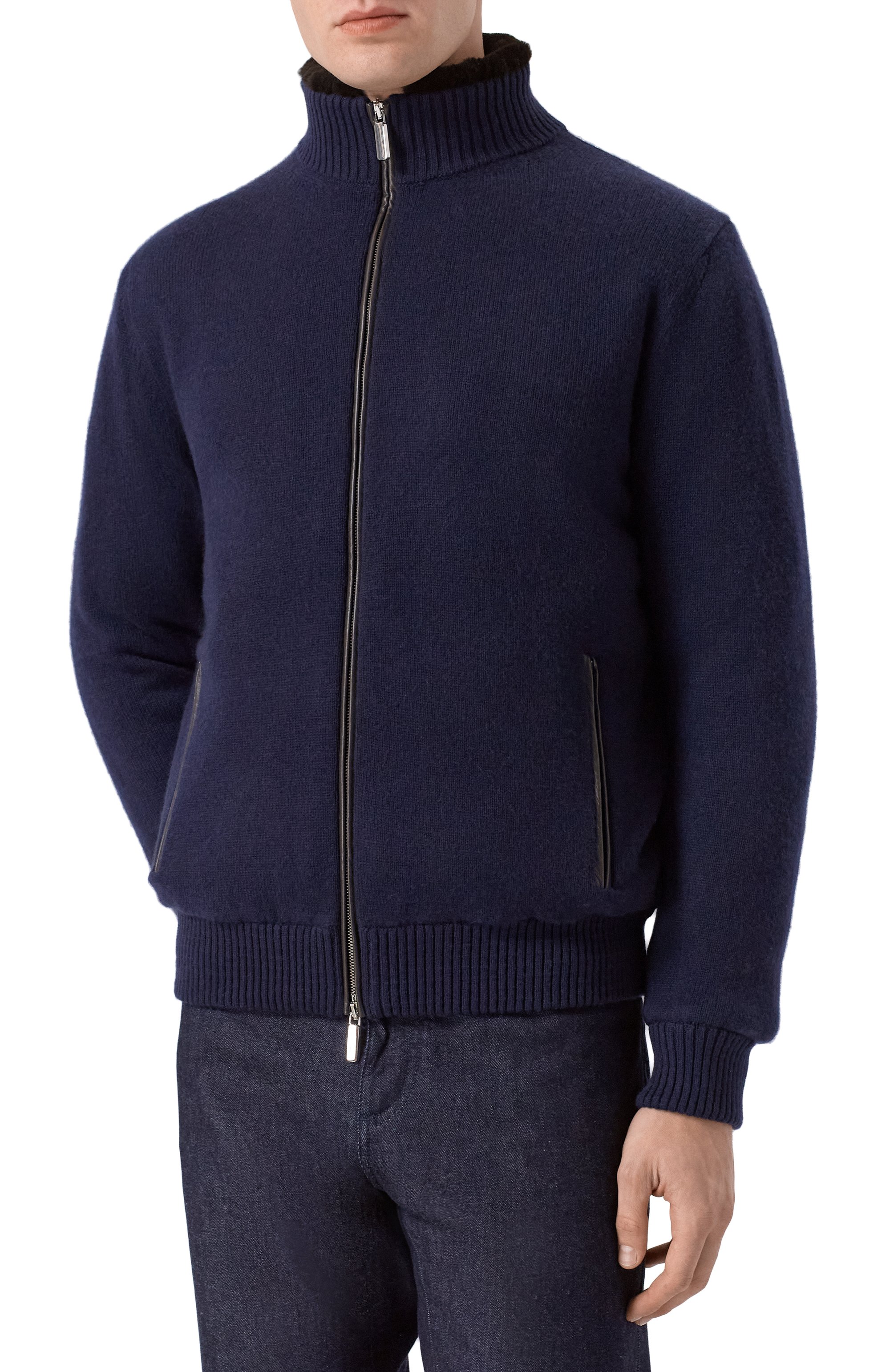 Кардиган с подкладкой из бобра ANDREA CAMPAGNA, арт. WU26WS510-09C-FWSPC1, фото 3