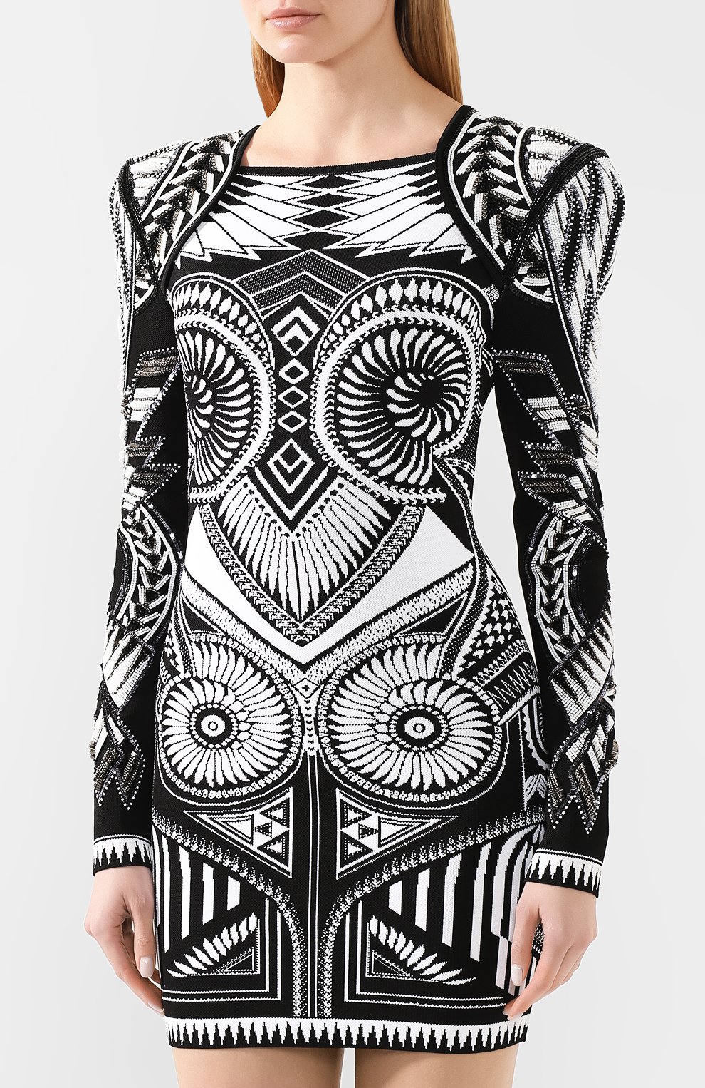 Платье из вискозы BALMAIN, арт. TF16257/K002, фото 3