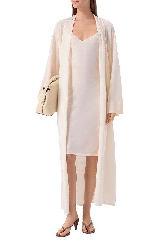 Платье из шерсти и шелка 12 STOREEZ 137028 Белый  137028 Фото 2