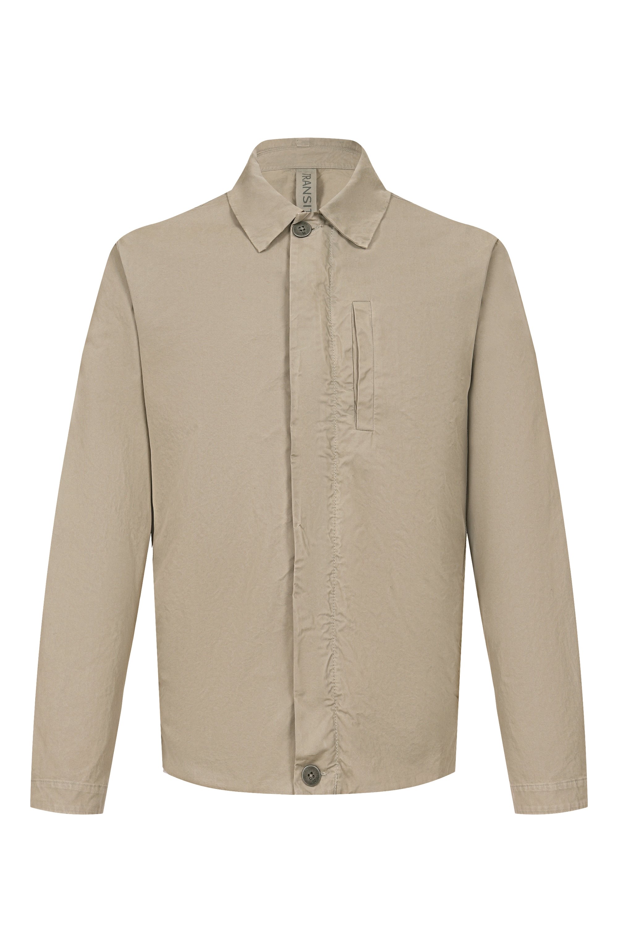 Хлопковая куртка-рубашка TRANSIT серого цвета по цене 68300 руб., арт. CFUTRCI180, фото 1 Хлопковая куртка-рубашка TRANSIT, арт. CFUTRCI180, фото 1