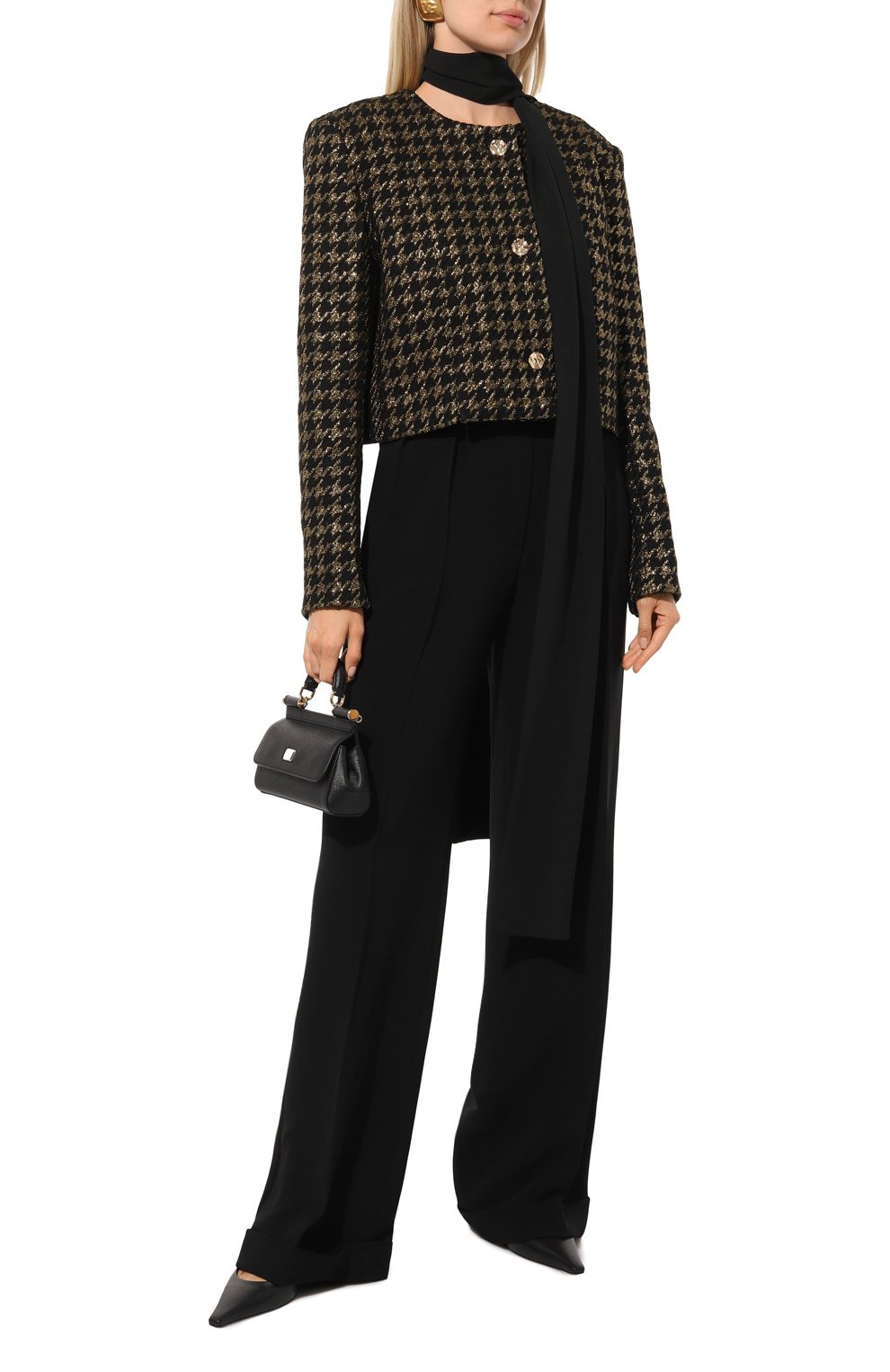 Жакет NINA RICCI черного цвета по цене 115500 руб., арт. 24ACVE002PA0494, фото 2 Жакет NINA RICCI, арт. 24ACVE002PA0494, фото 2