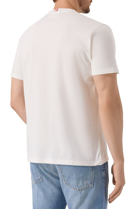 Хлопковая футболка MC2 Saint Barth STBM TSHIRT MAN/05390H Белый  STBM TSHIRT MAN/05390H Фото 4