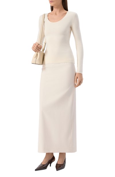 Шерстяной пуловер TOTEME кремового цвета по цене 67650 руб., арт. 254-WRT0571-YA0128, фото 2 Шерстяной пуловер TOTEME, арт. 254-WRT0571-YA0128, фото 2