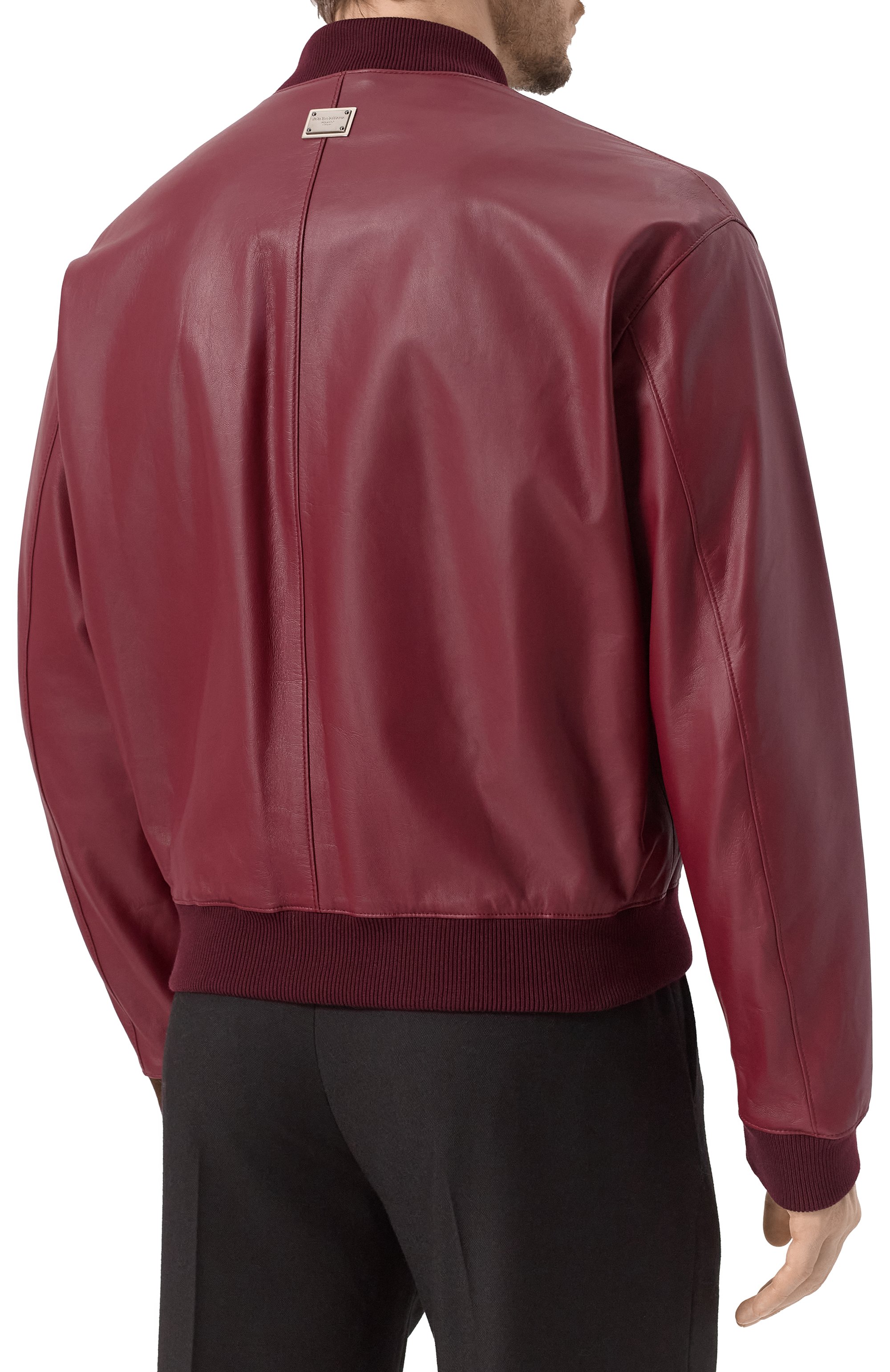 Кожаный бомбер DOLCE & GABBANA, арт. G9BILL/HULFY, фото 4