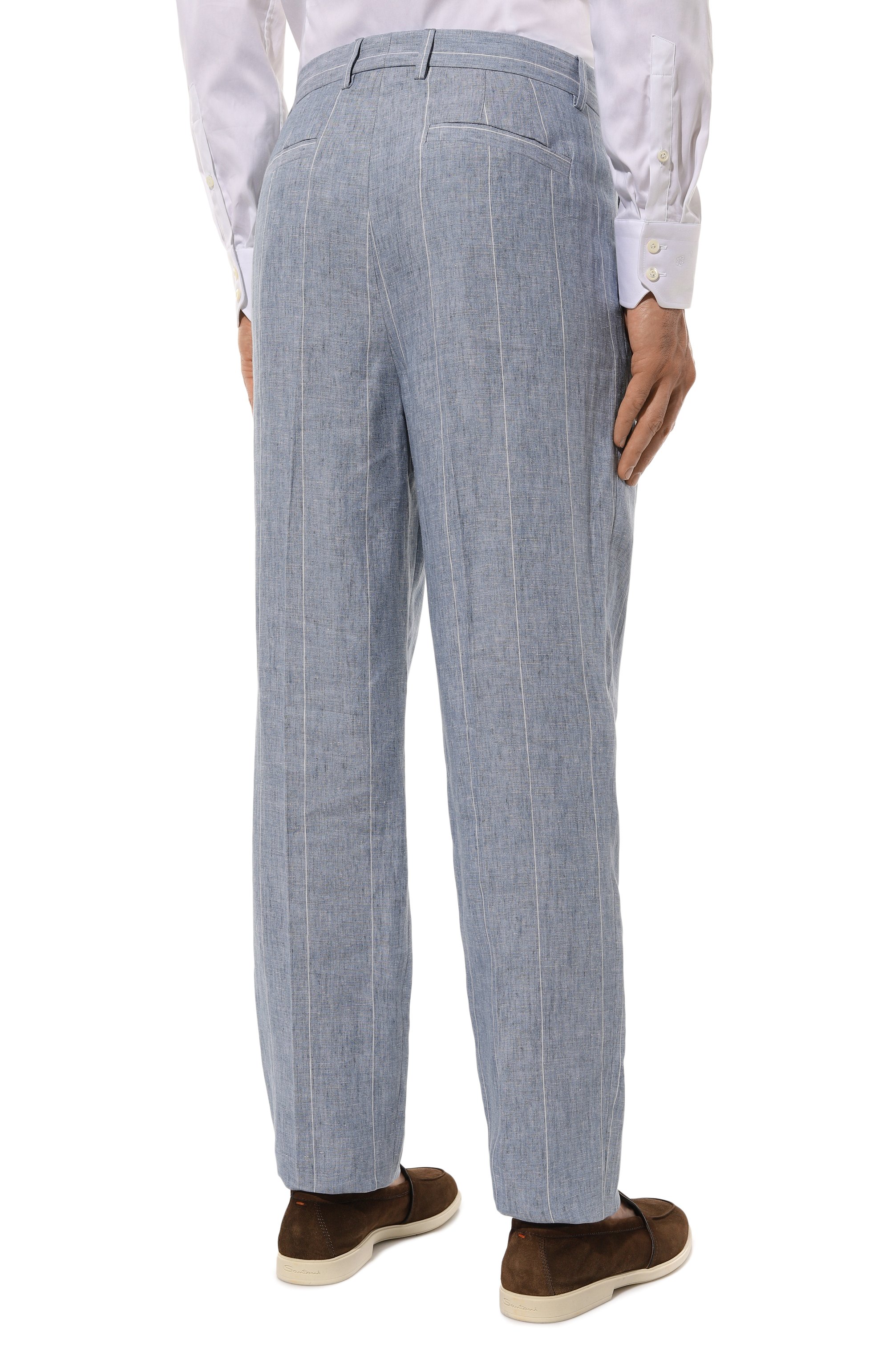 Льняной костюм BRUNELLO CUCINELLI синего цвета по цене 432000 руб., арт. MB400EDNS, фото 7 Льняной костюм BRUNELLO CUCINELLI, арт. MB400EDNS, фото 7