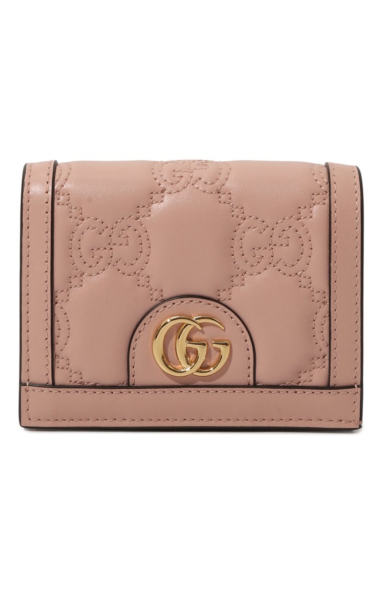 Женские кожаное портмоне GUCCI розового цвета, арт. 723786/UM8IG | Фото 1 (Нос: Не проставлено; Материал сплава: Проставлено; Материал: Натуральная кожа)