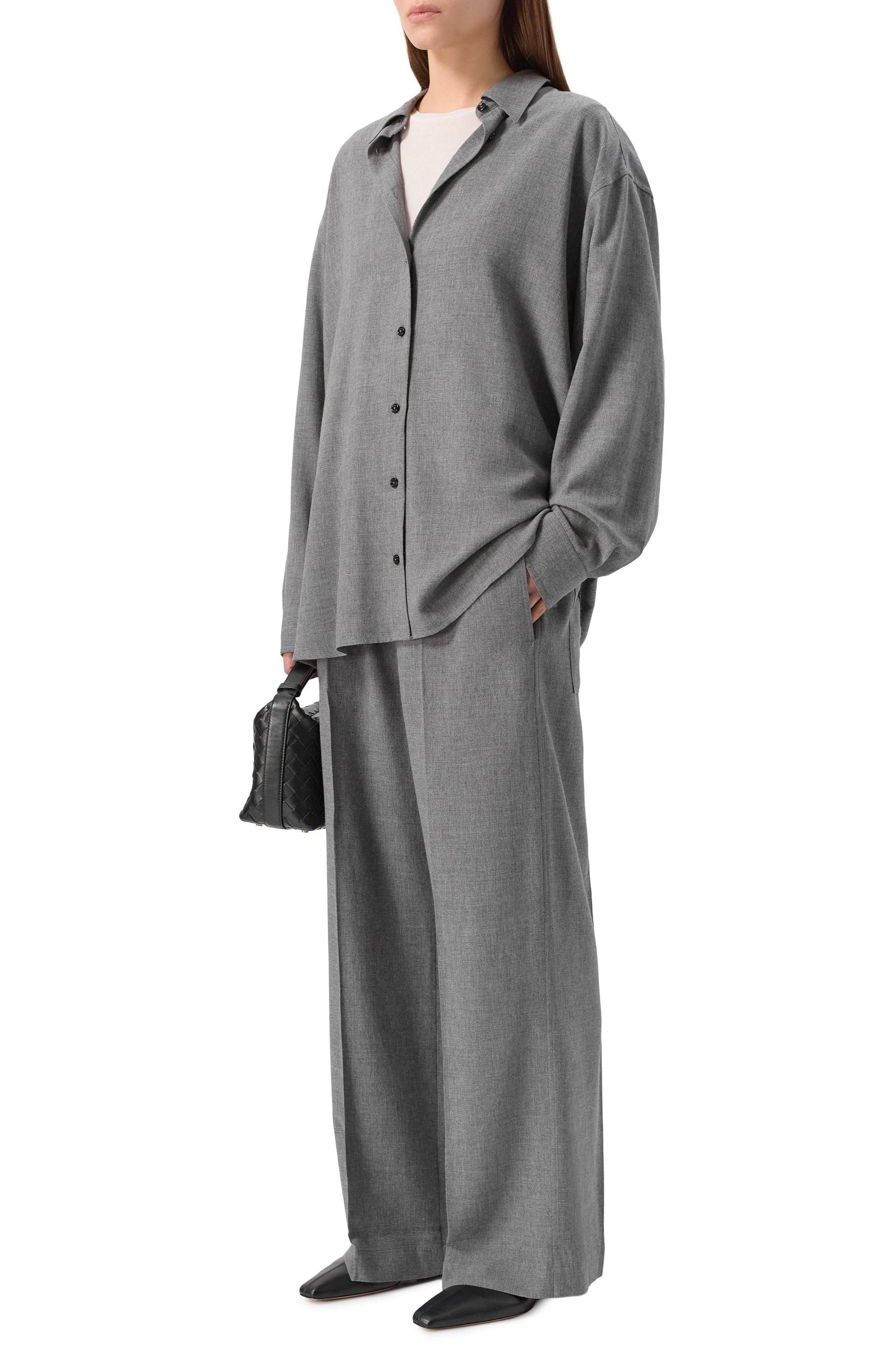 Рубашка из вискозы и шерсти TOTEME, арт. 254-WRT0480-FB0016, фото 2