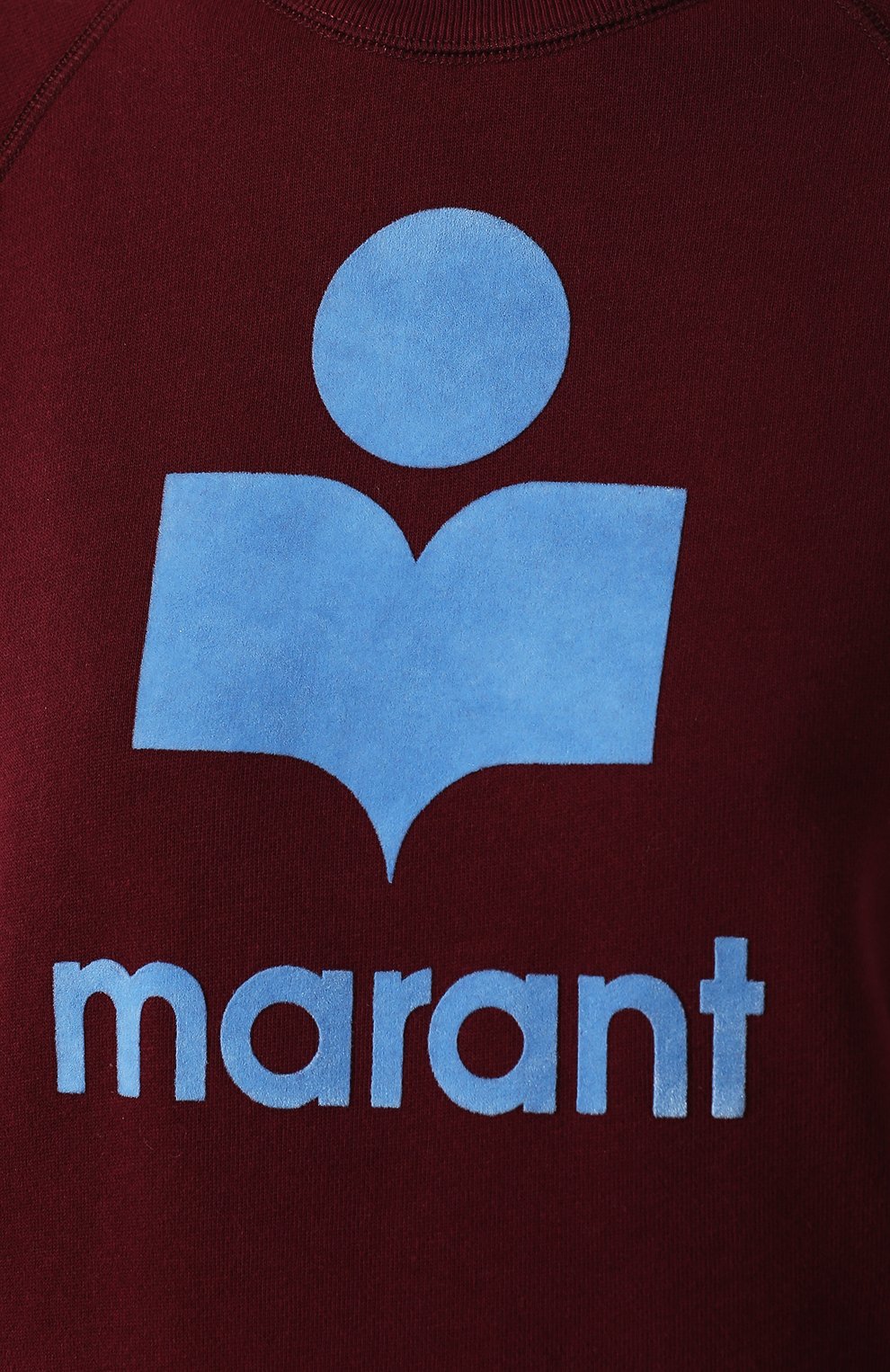 Хлопковый свитшот ISABEL MARANT ETOILE бордового цвета по цене 22100 руб., арт. SW0037-19A042E/MILLY, фото 5 Хлопковый свитшот ISABEL MARANT ETOILE, арт. SW0037-19A042E/MILLY, фото 5