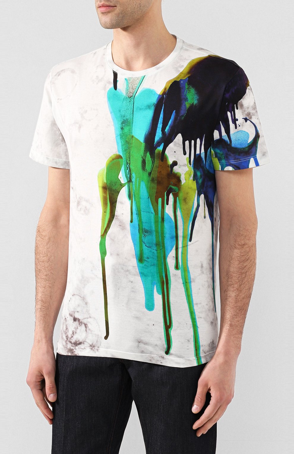 Хлопковая футболка BERLUTI разноцветного цвета по цене 49950 руб., арт. R17JRS44-002, фото 3 Хлопковая футболка BERLUTI, арт. R17JRS44-002, фото 3