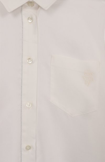 Рубашка из лиоцелла ELEVENTY белого цвета по цене 16950 руб., арт. EX5A20/Z3324/6-8, фото 3 Рубашка из лиоцелла ELEVENTY, арт. EX5A20/Z3324/6-8, фото 3