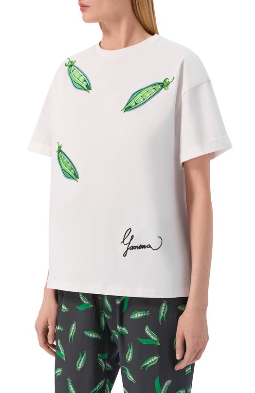 Хлопковая футболка YANINA T-3179A Белый  T-3179A Фото 3