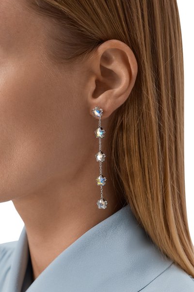 Серьги SWAROVSKI серебряного цвета по цене 24500 руб., арт. 5754184, фото 2 Серьги SWAROVSKI, арт. 5754184, фото 2