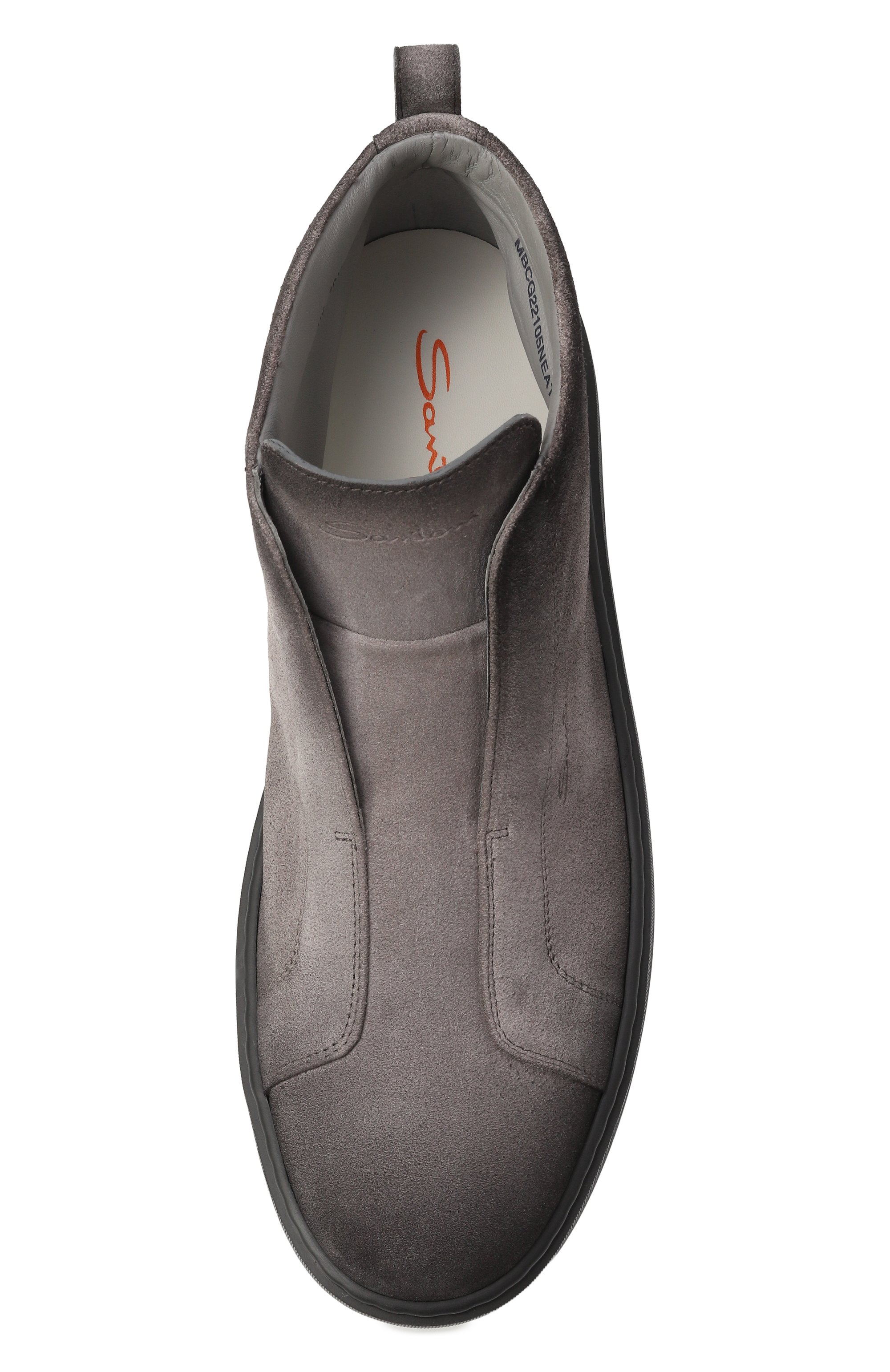 Замшевые кеды cleanic SANTONI, арт. MBCG22105NEATGEL, фото 6