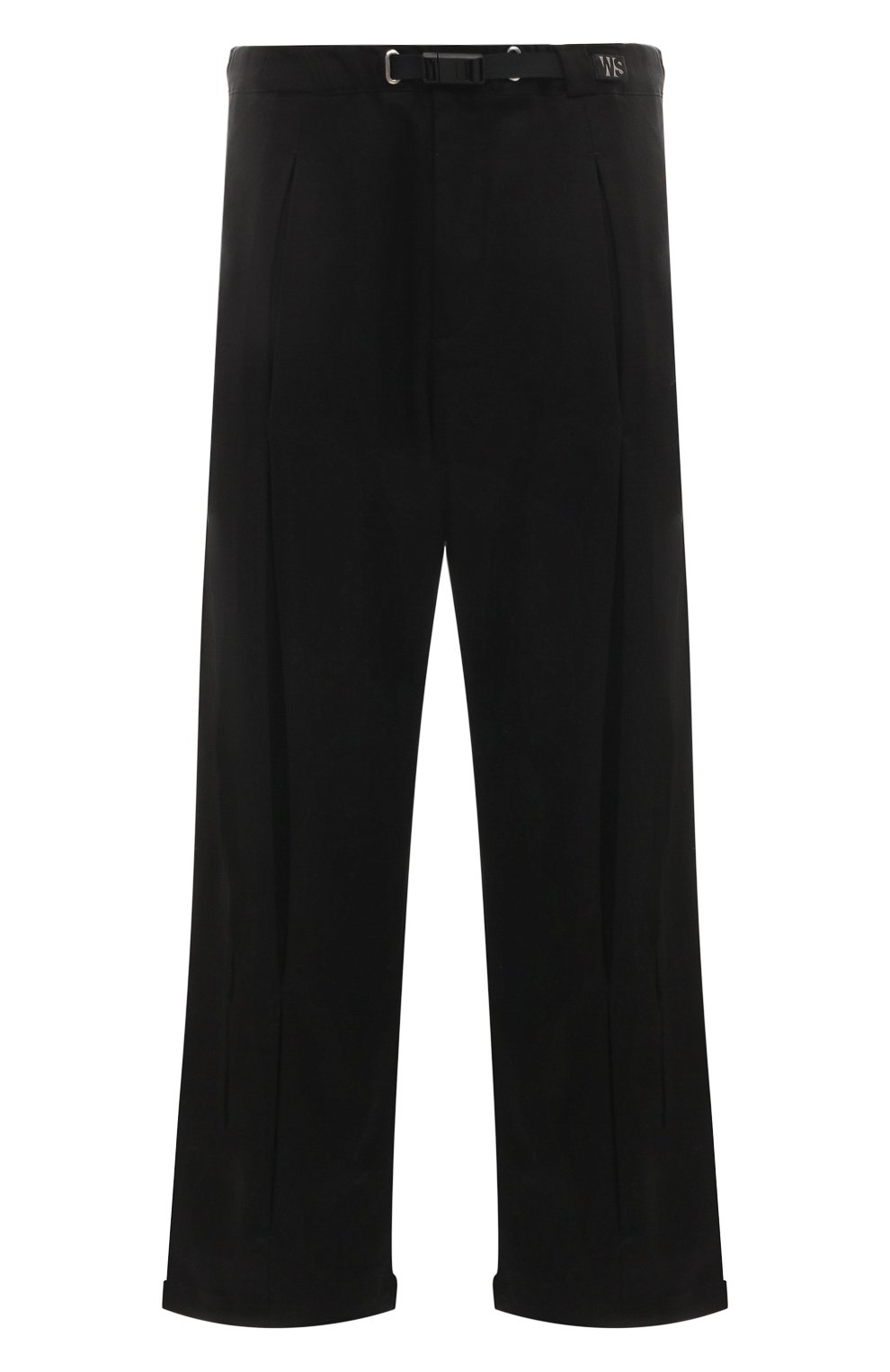 Хлопковые брюки WHITE SAND черного цвета по цене 26150 руб., арт. 24WSU92 300, фото 1 Хлопковые брюки WHITE SAND, арт. 24WSU92 300, фото 1