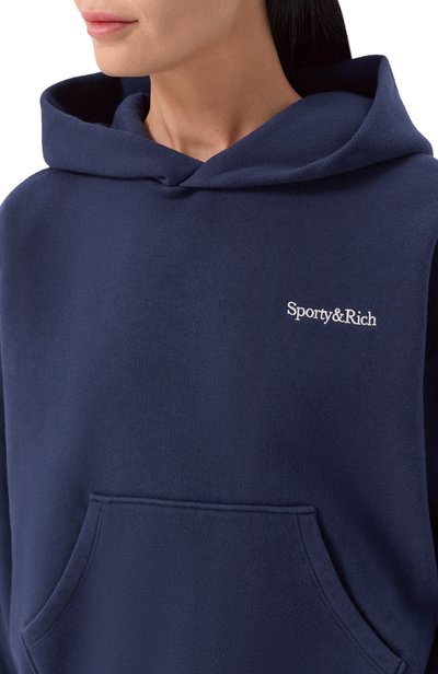 Хлопковое худи SPORTY AND RICH, арт. ST11084300BL106, фото 5