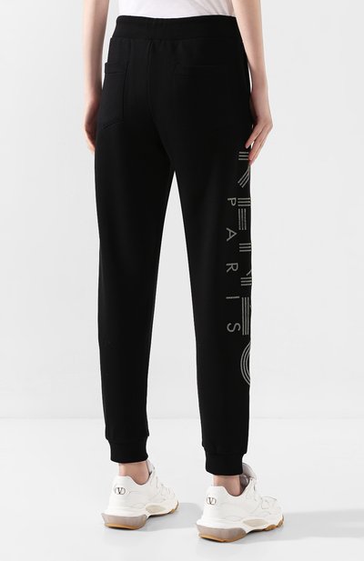 Хлопковые джоггеры KENZO черного цвета по цене 37750 руб., арт. F962PA722953, фото 4 Хлопковые джоггеры KENZO, арт. F962PA722953, фото 4