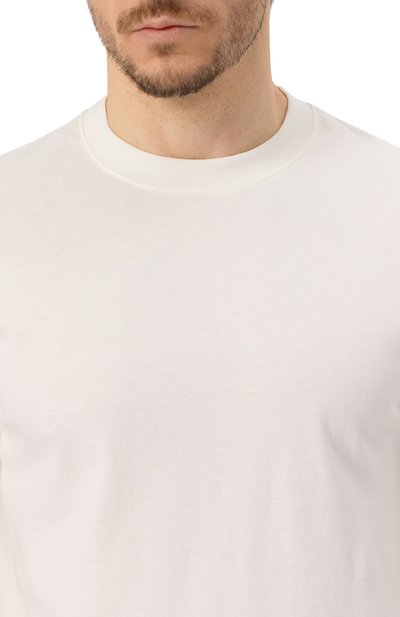 Хлопковая футболка BURBERRY кремового цвета по цене 47350 руб., арт. 8102254, фото 5 Хлопковая футболка BURBERRY, арт. 8102254, фото 5