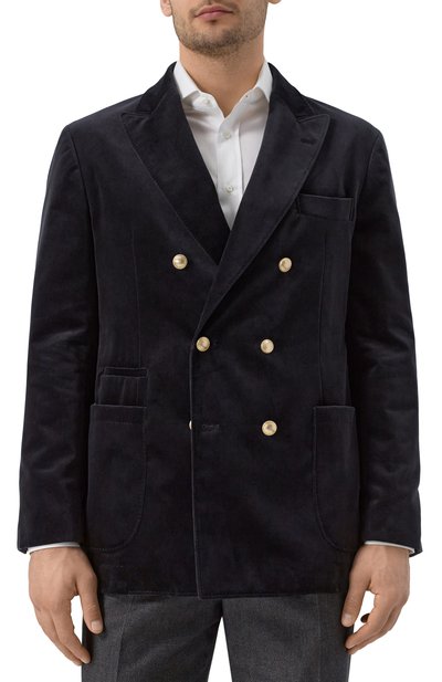 Бархатный пиджак BRUNELLO CUCINELLI, арт. ML4797BBDE, фото 4