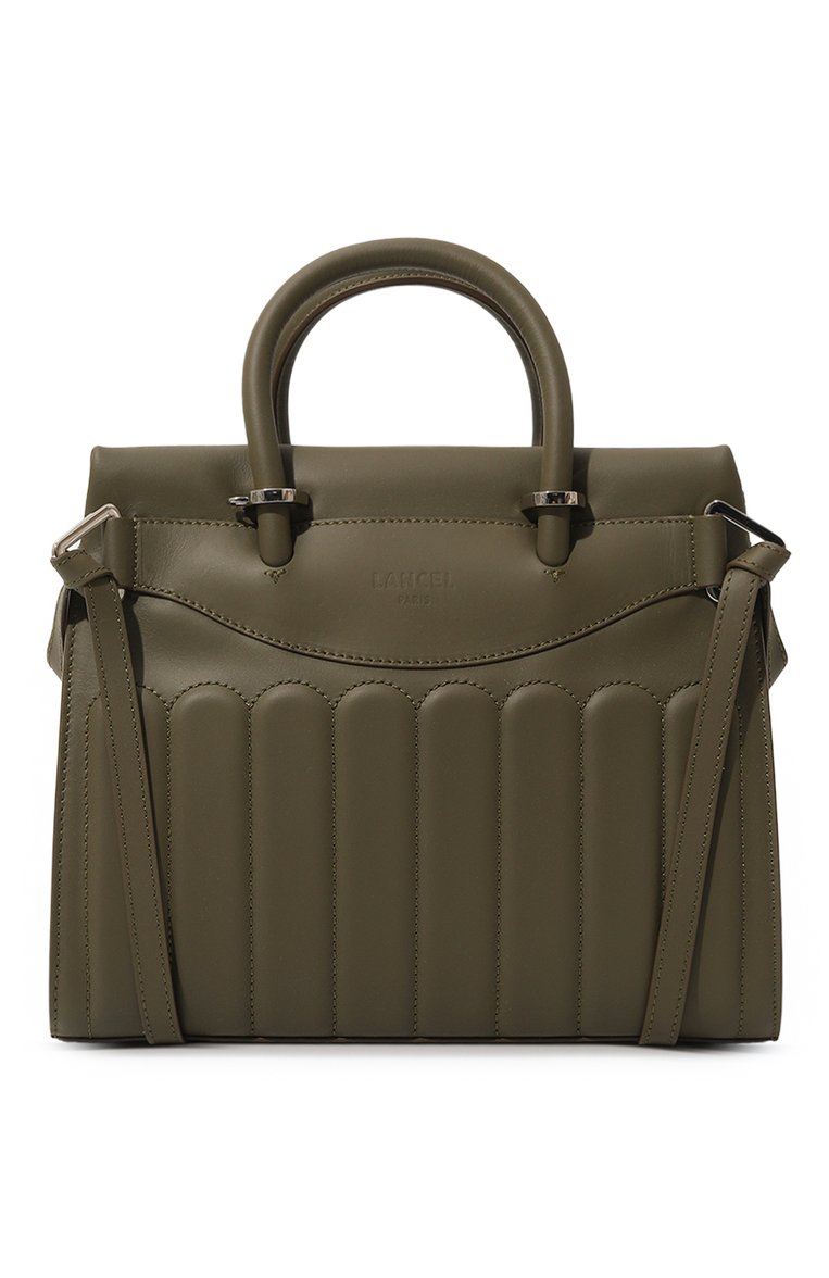 Женская сумка rodeo medium LANCEL хаки цвета, арт. A12339 | Фото 1 (Ремень/цепочка: На ремешке; Размер: medium; Материал: Натуральная кожа; Сумки-технические: Сумки top-handle)