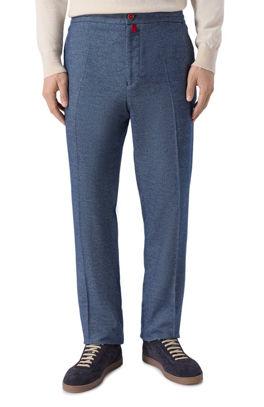 Брюки из хлопка и шерсти Kiton UPLACRK0131H05 Синий  UPLACRK0131H05 Фото 3